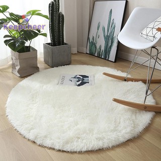 [Keepcheer] Thảm len lông tơ Thảm phòng khách Thảm tròn giả Phòng trẻ em Thảm dài sang trọng Trang trí phòng ngủ tại nhà Thảm xù xì [Mới]