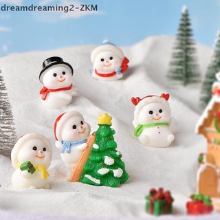 [Dreamdreaming] Đồ trang trí Giáng sinh bằng nhựa dễ thương Phim hoạt hình Ông già Noel Người tuyết Máy tính để bàn Đồ trang trí nhỏ Bức tượng thu nhỏ Trang trí máy tính để bàn văn phòng [zkm]