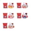 CHEESELY Fortune Cat Túi đựng đồ nhỏ, Chúc may mắn Mang lại sự giàu có Maneki Neko Ví đựng tiền xu mèo may mắn, Phụ kiện túi xách hợp thời trang Túi đựng tiền xu quà tặng sáng tạo bằng vải Cotton