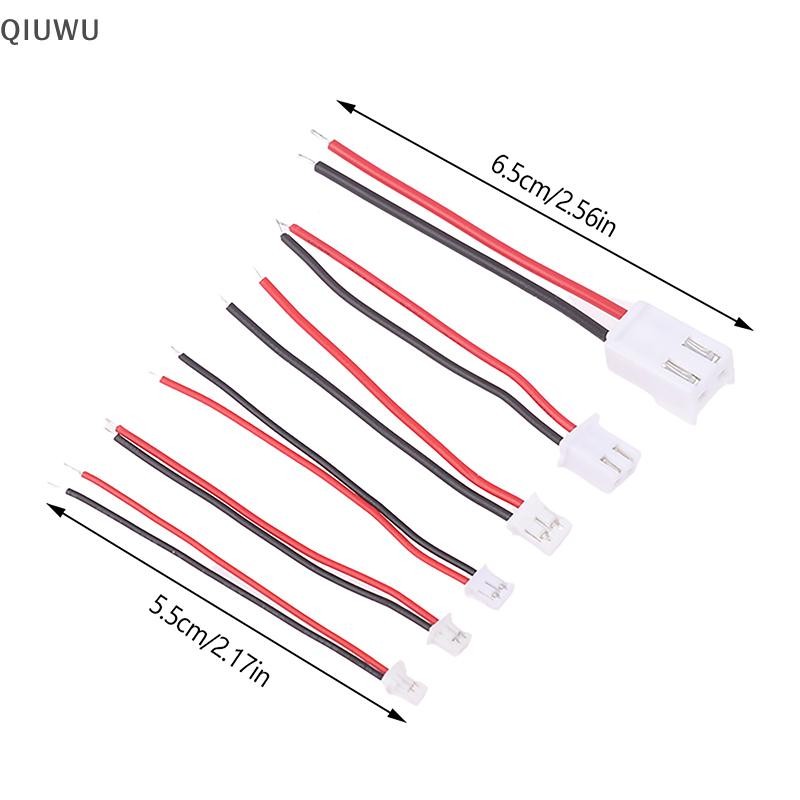 QIUWU 10 Cái Nhỏ JST 1.0 / 1.25 / 1.5 / 2.0 / 2.54 / 3.96mm PH 2.0mm XH 2.54mm 2 Pin Nam Nữ Cắm Jack Kết Nối Dây Cáp.