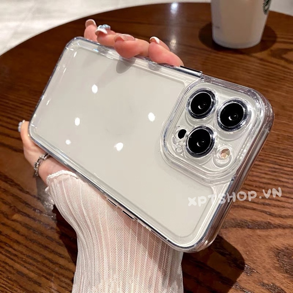 Ốp điện thoại mềm TPU không gian trong suốt cho iPhone 17 Pro Max 17 Air 16 Plus 15 14 13 12 11 Vỏ bảo hiểm toàn diện Vỏ bảo vệ chống sốc