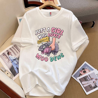 HIIXIIVI Mới 100% Cotton Tee Áo Thun Tay Ngắn Oversize Người Phụ Nữ Baggy Rời Áo Nữ Baggy Rời Top Nữ Độc Đáo Ootd 2025 Lives