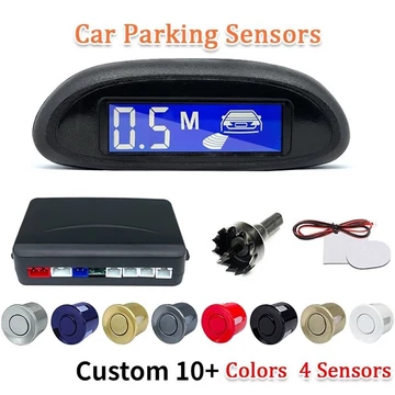Bộ cảm biến đỗ xe Rover Hệ thống giám sát Radar dự phòng Màn hình LCD Parktronic 4 cảm biến 22mm 12V 8 màu
