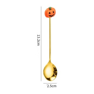 Bí Ngô Hình Thìa Cà Phê Chủ Đề Halloween Món Tráng Miệng Dụng Cụ Thép Không Gỉ Mặt Dây Chuyền Thiết Kế Muỗng Cho Dự Tiệc Tiếp Liệu Quà Tặng Trang Trí Ngày Lễ