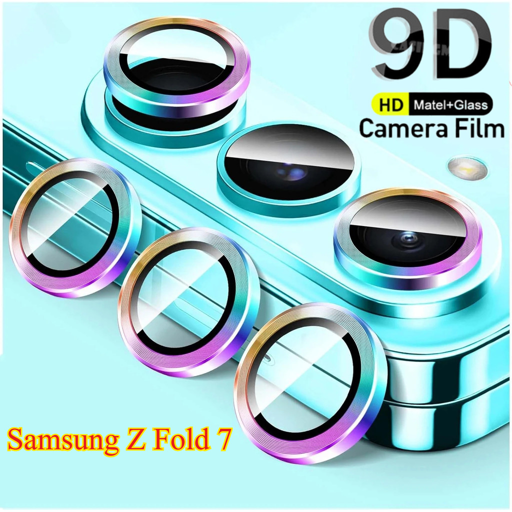 Dành Cho Samsung Z Fold 7 5G 2025 Bảo Vệ Ống Kính Máy Ảnh Kim Loại Vòng Dành Cho Samsung Galaxy Z Fold7 Flip7 Gấp Lật 7 6 2025 Camera Kính Cường Lực Bảo Vệ