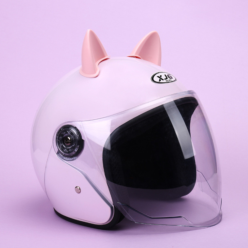 cute Mũ bảo hiểm tai mèo đẹp mắt, nón bảo hiểm con heo Unisex, Bảo vệ nhiều lớp, Chống sốc 6 lần, Thời trang độc đáo，Mũ Bảo Hiểm Unisex Size M L - Nón Nửa Đầu Full Phụ Kiện, Chống Nắng, Dùng 4 Mùa - Chuẩn An Toàn，gạt mưa mũ bảo hiểm