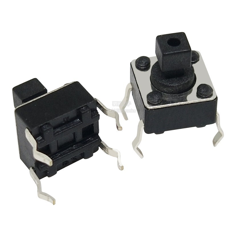 ((10 Cái) 6 * 6 * 7.3MM Công Tắc Tact Đầu Vuông Cắm Thẳng / Miếng Dán 6 * 6 * 7.3 Nút Nhấn Công Tắc Micro Switch