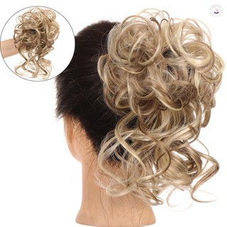 Xoăn Lộn Xộn Búi Chignon Tóc Giả Tự Nhiên, Phù Hợp Cho Cô Dâu Và Phụ Kiện Tóc