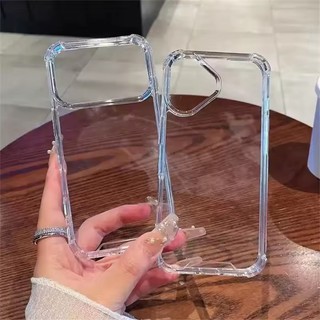 [JLK] ốp lưng iphone 8 plus Acrylic trong suốt chống sốc sang trọng cho iPhone 17 Air 16 15 14 13 12 11 Pro Max XR XS 8 Plus 16e SE 2022 Ốp lưng mềm trong suốt cứng