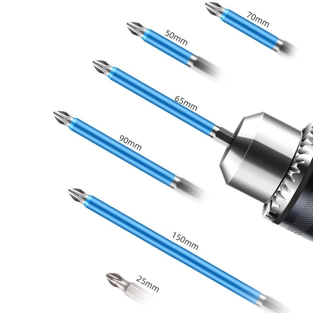 Bộ 7 Đầu Vít ph2 Chống Trượt Độ Cứng Cao bits 25mm-150mm bộ mũi khoan bộ ốc vít mũi khoan mũi vít