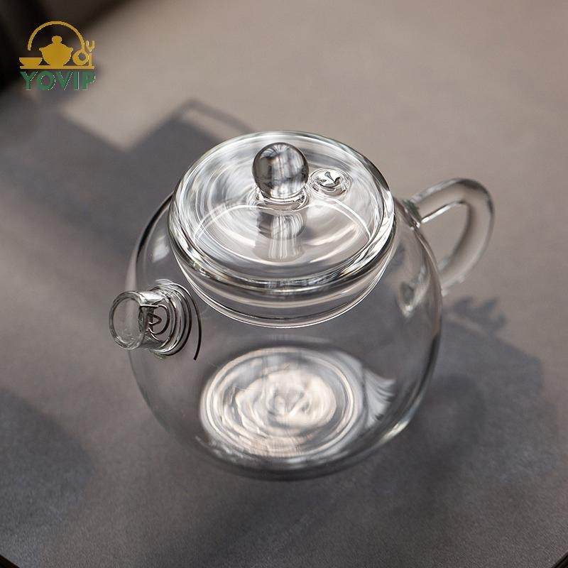 YOVIP 150ml / 5oz Thủy Tinh Trong Suốt Ấm Trà Borosilicate Cao Cho Đồ Uống Nóng Ấm Trà Cho Một Người Kung Fu Cho Văn Phòng Tại Nhà Cafe VN