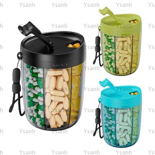 Hộp đựng thuốc YSANH, Bình đựng thuốc nhựa 7 ngăn, Hộp đựng thuốc mở rộng thiết kế chống vi trùng không chứa BPA cho Vitamin