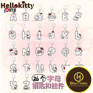 Chữ Cái Tiếng Anh Móc Khóa Kitty Dễ Thương Mặt Dây Chuyền Chìa Khóa DIY Lời Chúc Tốt Nhất Cặp Đôi Người Bạn Móc Khóa- DH
