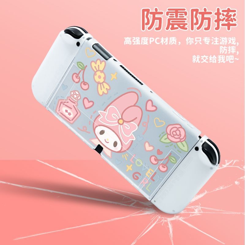 Dễ Thương Hello Kitty Siêu Mỏng Mỏng Full Cover Mềm TPU Silicon Chống Sốc Bảo Vệ Cho NS Nintendo Switch / Switch 2 / Switch Oled