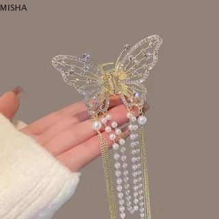Misa Mới Pha Lê Kim Cương Giả Ngọc Trai sel Kẹp Tóc Hàn Quốc Đơn Giản Bên Kẹp Liu Hai Kẹp Tóc Phụ Kiện Tóc Nữ