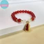 Vòng tay thanh lịch đính hạt đỏ đậu phong, phù hợp làm quà tặng lễ hội cho nữ