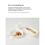 Bộ cho bé ăn bằng silicon HEORSHE – Đĩa chia, Bát hút, Cốc & Ống hút | Không chứa BPA, an toàn cấp thực phẩm | Đế hút mạnh để ngăn ngừa tràn | Để tự ăn — ảnh 8