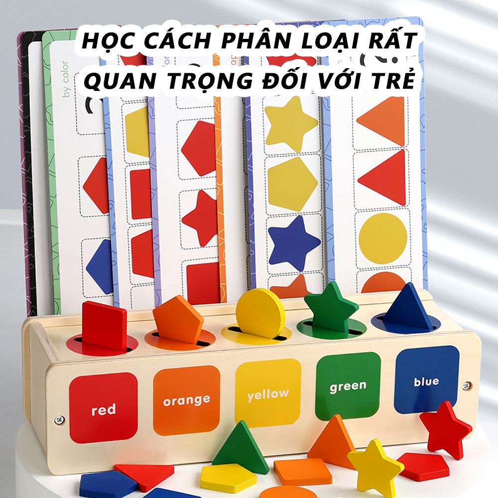 Children Montessori Magnetic Wooden Board Classification Game Distinguishing Colors Counting Numbers Toys for Kids 1-3Y