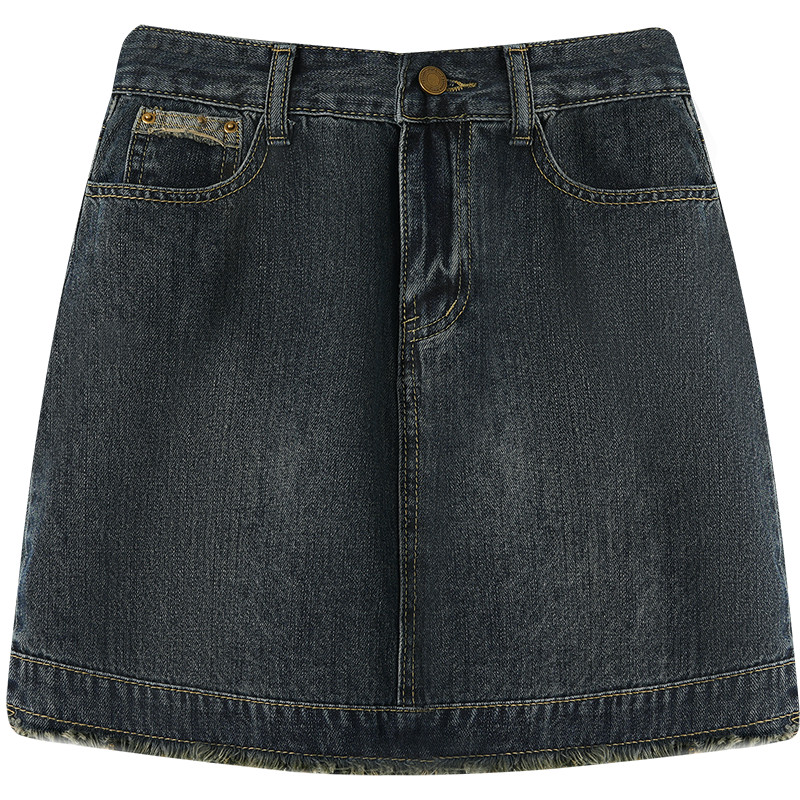 Mutu Retro Váy Denim Nữ Mùa Hè 2026, Dáng A Mờ, Phù Hợp Đi Dạo Phố