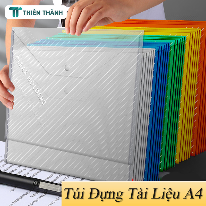 Bìa Đựng Hồ Sơ A4 Trong Suốt - Clear Bag Đa Năng, Chống Thấm Nước, Tiện Lợi Cho Học Sinh/Văn Phòng, Sắp Xếp Gọn Gàng