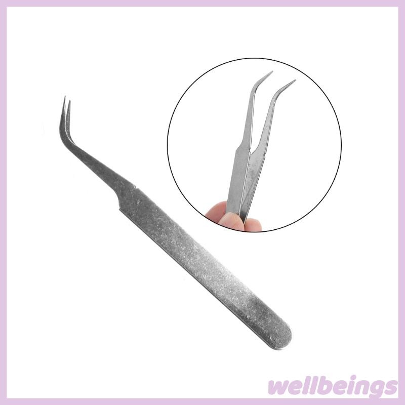 Nhíp chính xác Wellb cong thép không gỉ chống tĩnh điện, phù hợp phòng thí nghiệm