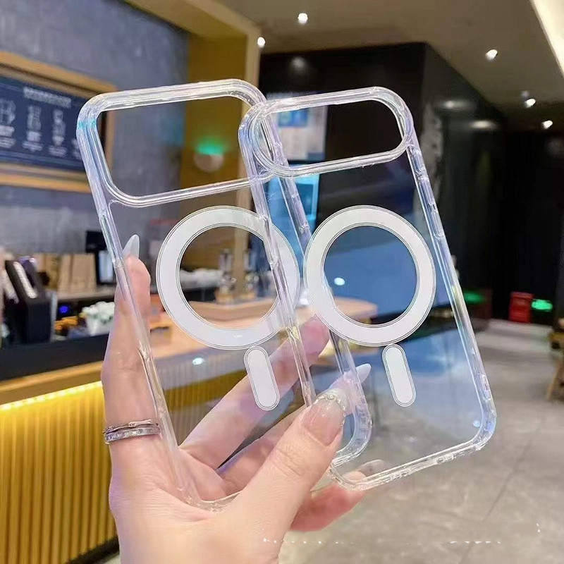 Ốp Điện Thoại I16 Vỏ Bảo Vệ iPhone 17 Pro max Ốp Điện Thoại Trong Suốt 15 Pro Chống Sốc 17pm Pha Lê Trong Suốt 14Promax Lỗ Lớn Vỏ Điện Thoại iPhone