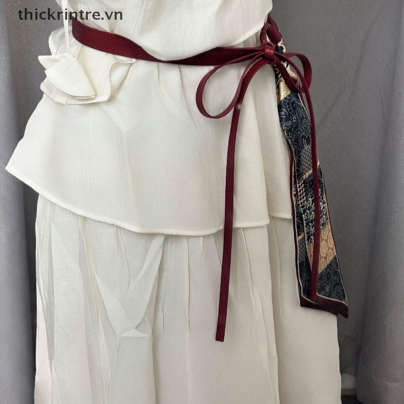 THI Thời Trang Không Lỗ Thắt Lưng Phong Cách Da Mỏng Thắt Lưng Nữ Quần Jean Đầm Trang Trí Thắt Lưng VN