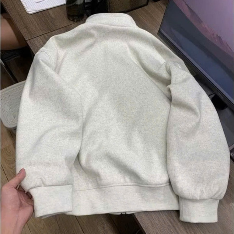 Áo Khoác Cổ Cao Khuy Bấm KCloset Áo Bomber Da Lộn Dày Dặn Nam Nữ NA524