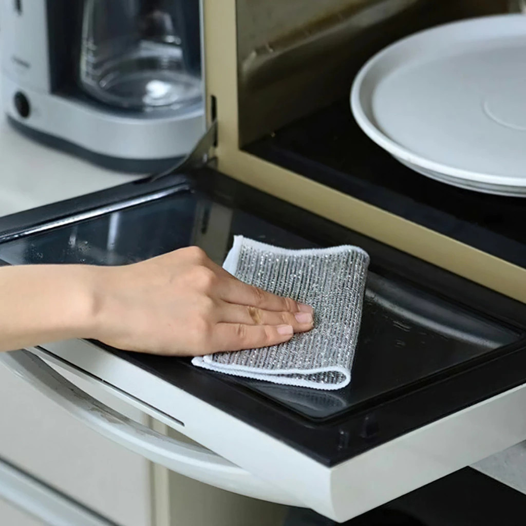 Khăn Lưới Lau Đa Năng, Khăn Lau Chén, Khăn Rửa Bát An Toàn, Chất Liệu Sợi Kim Loại Chống Bám Bẩn