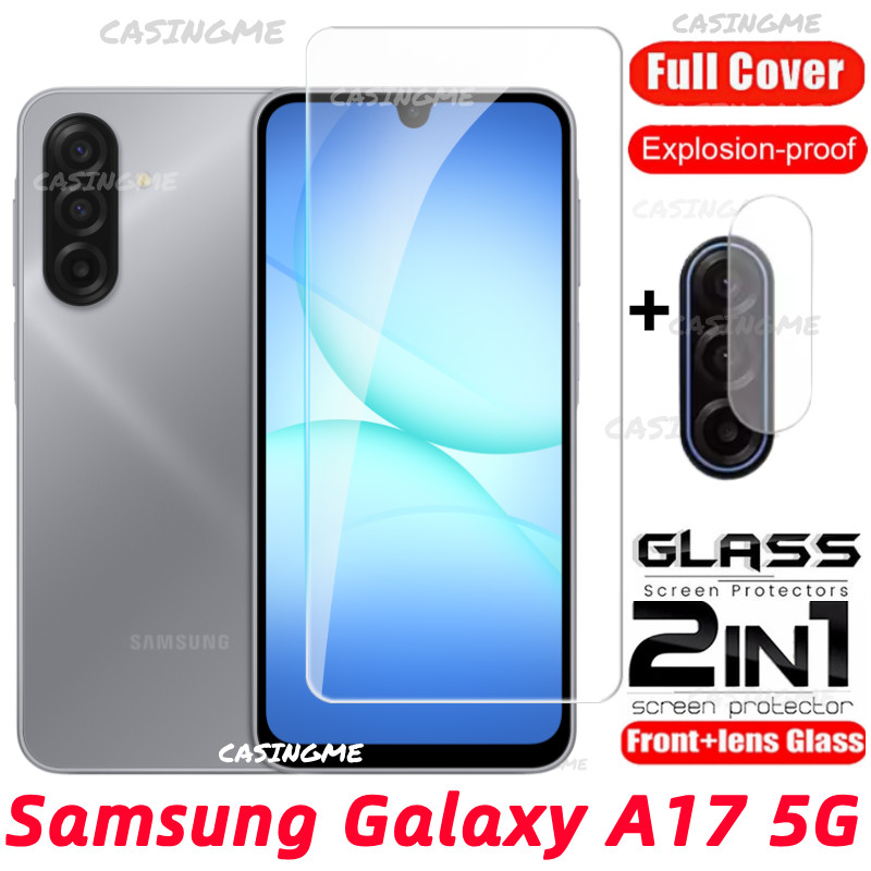 Samsung A17 5G 2025 Full Cover Kính Cường Lực Flim Cho Samsung Galaxy A07 A17 A27 A37 A57 SamsungA17 A 17 17A LTE 4G 5G Mặt Trước Phim Mặt Sau Ống Kính Kính Kính Mặt Sau Camera Bảo Vệ Màn Hình Ống Kính