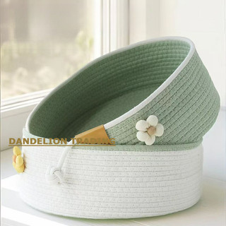 [DANDELION] Ổ mèo mùa hè, dùng bốn mùa, gia đình nhiều mèo, vải lanh cotton, cỡ đại