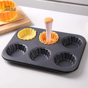 PlumHOUSE Tart Vỏ Khuôn Bộ Bánh Ngọt Tamper Nhựa Tart Tamper Tròn Tartlet Tartlet Tarts Maker Dụng Cụ Nướng Bánh VN