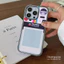 Ibumpers Vintage Hợp Thời Trang Polaroid Họa Tiết DIY Khung Ảnh Trong Suốt Ốp Điện Thoại Cho iPhone 12 13 14 15 16 Pro Max 2IN1 Ốp Lưng PC Cứng Dày Khung Chống Sốc
