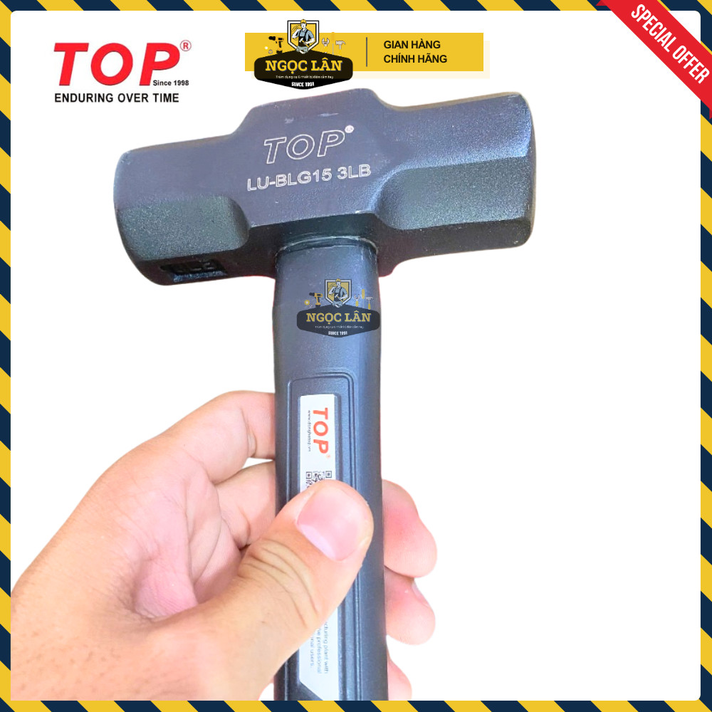 [Chính hãng TOP] Búa lục giác cán nhựa bọc cao su TOP 1kg, 2 kg, 3kg, 5kg Cao cấp