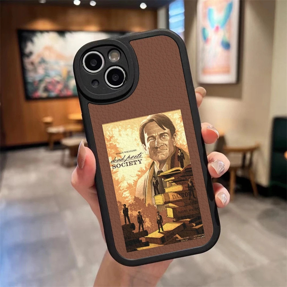 DY-2 Dead Poets Society Ốp Điện Thoại Cho Iphone 16 17,15 14 Pro Max 13 12 11 Mini Xs Puls Da Cừu Silicon Bao