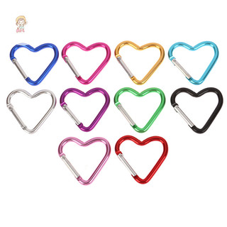TWE 1 Cái Hình Trái Tim Hợp Kim Nhôm Carabiner Kẹp Móc Khóa Ngoài Trời Móc Chai Nước Khóa Phụ Kiện Du Lịch VN