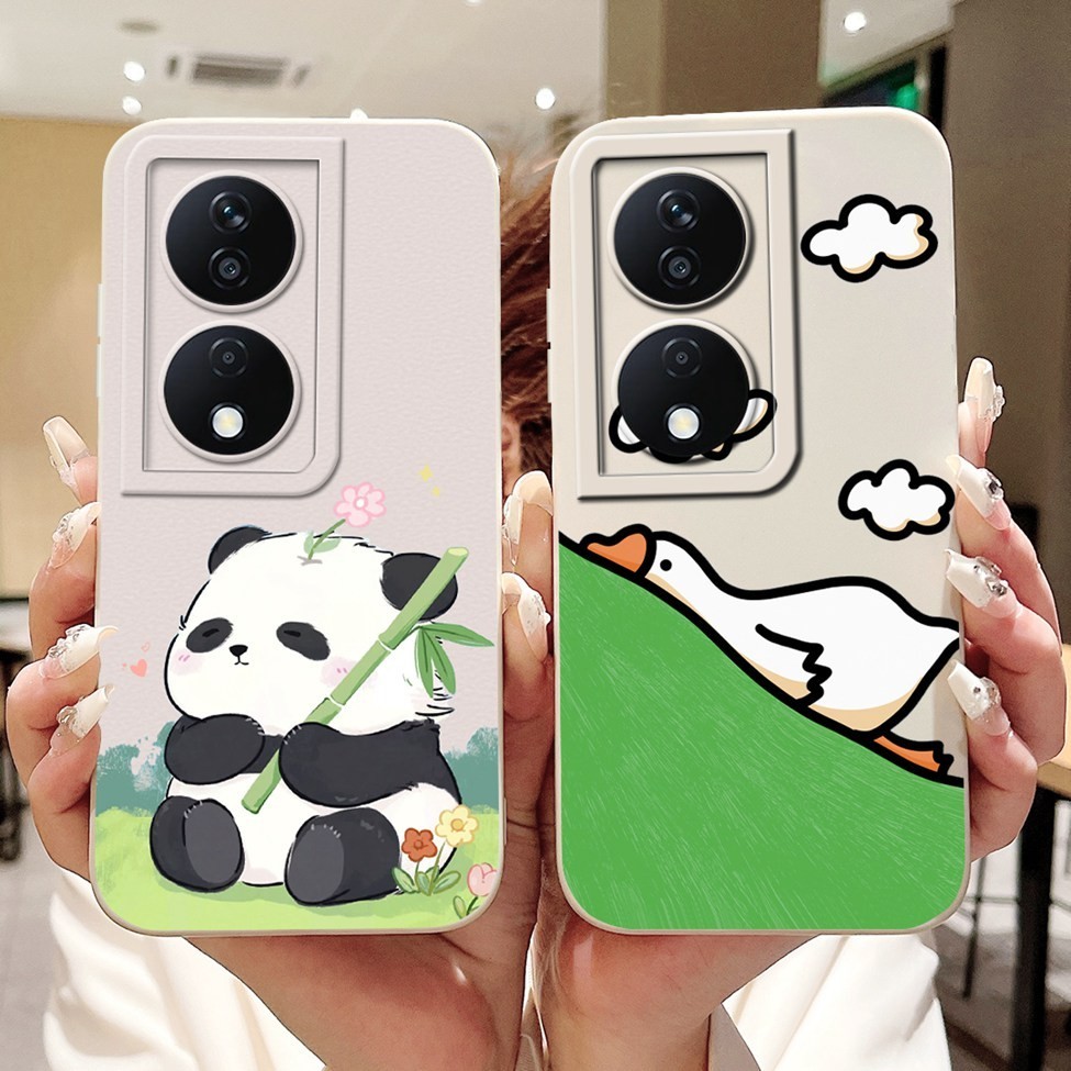 Ốp lưng Honor X7b 5G 4G CLK-LX2 Hoa thẩm mỹ Dễ thương Mèo Boy Màu đen Vỏ chống sốc Honor X7b Vỏ điện thoại