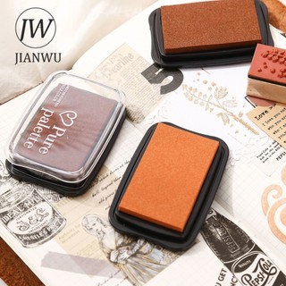 Jianwu 20 Màu Lớn Mực Pad Dụng Cụ Lập Kế Hoạch Dầu Silicon Tem Chất Liệu Lõm Eo Màu Mực Pad Sáng Tạo DIY Tạp Chí Văn Phòng Phẩm