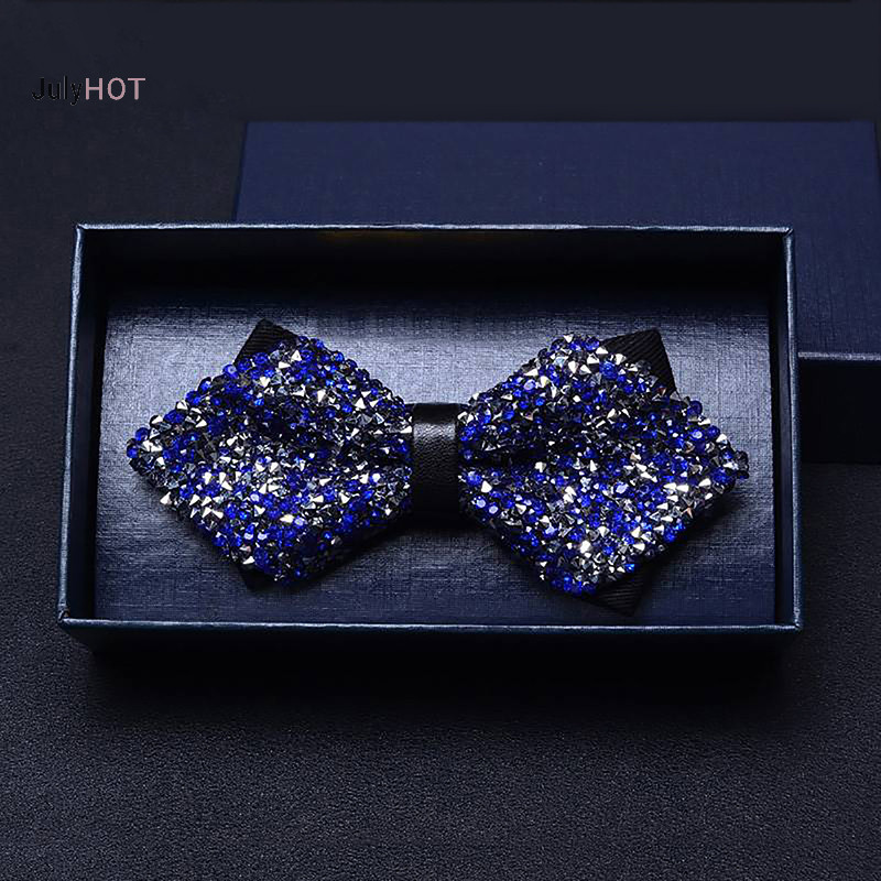 Julyhot Tinh Tế Kim Cương Giả Nơ Quý Ông Dây Buộc Dành Cho Nam Đính Kim Sa Lấp Lánh Thắt Nơ Thanh Lịch Nam Cưới Prom Tuxedo Phụ Kiện Quà Tặng Massivedeals