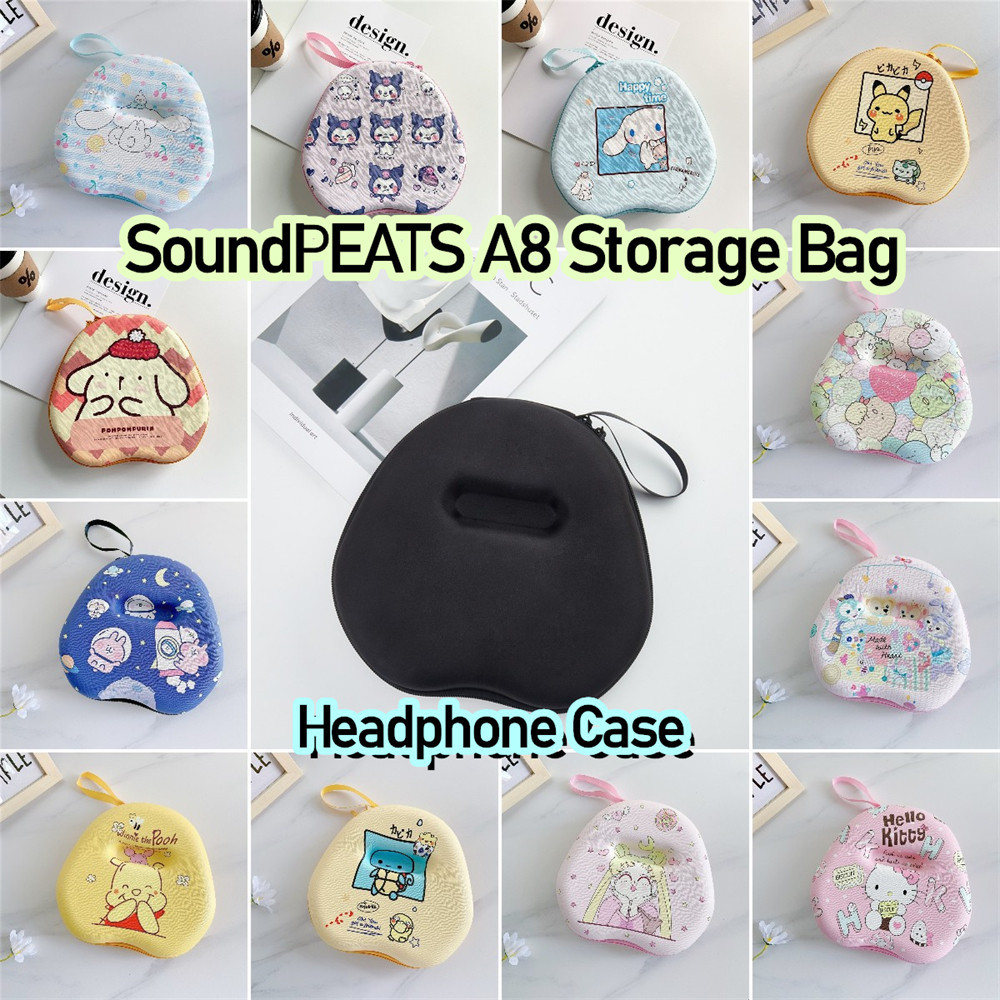 [Ngôi sao tương lai] Dành cho hộp đựng tai nghe SoundPEATS A8 Túi lưu trữ hoạt hình cổ điển Hộp đựng tai nghe EVA