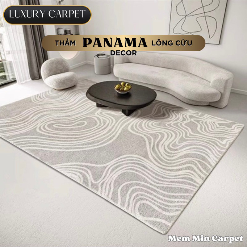 Thảm Panama Lông Cừu Họa Tiết Sang Chảnh, Làm Cho Căn Nhà Thêm Trang Trọng (2) -  Memminbedding Luxury