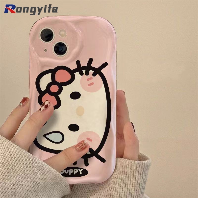 Ốp Điện Thoại Hello Kitty Màu Hồng Cho Vivo V40 Pro Y300 Pro Y19S 4G X200 Pro Ultra iQOO Z9 Turbo Z9X Neo 9 Pro Y28 4G Vỏ Hoạt Hình Mặt Lớn Kitty Dễ Thương May Mắn Mềm Chống Rơi