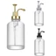 Hộp đựng xà phòng thủy tinh SAMO, Hộp đựng xà phòng cầm tay 500ml, Chai đựng chất lỏng có thể đổ đầy Máy bơm nâng cấp Máy phân phối xi-rô cà phê