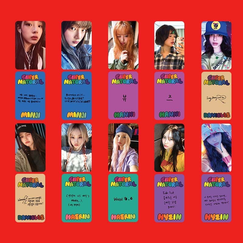 5-10 Cái / bộ NJ Thẻ Lomo Siêu Nhiên WEVERSE Photocards HAERIN HANNI MINJI DANIELLE HYEIN SOLO Ảnh Bưu Thiếp Kpop YM
