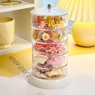 Hộp đựng bàn xoay MEGOCE, Hộp đựng đồ trang sức xoay trong suốt chống bụi, Giá đỡ trưng bày Hộp đựng vòng bông tai nhiều lớp