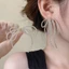 Bông tai nơ đính cườm ngọt ngào - Nhẫn đeo tai nữ - Phụ kiện trang sức thời trang - Mặt dây đeo tai nhẹ nhàng dành cho nữ - Hàn Quốc, Đơn giản, Hàng ngày