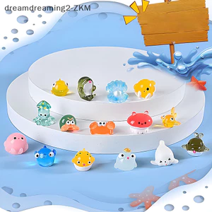 Động vật biển bằng nhựa phát sáng trong bóng tối Đồ trang trí thu nhỏ cho phụ kiện nhà búp bê trong vườn cá [zkm]