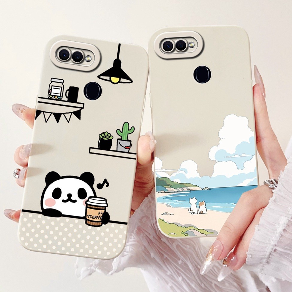 Ốp lưng Oppo F9 Pro F9 CPH1851 Thời trang thẩm mỹ Vỏ sơn gấu trúc dễ thương Oppo F9 Ốp điện thoại CPH1823 CPH1825
