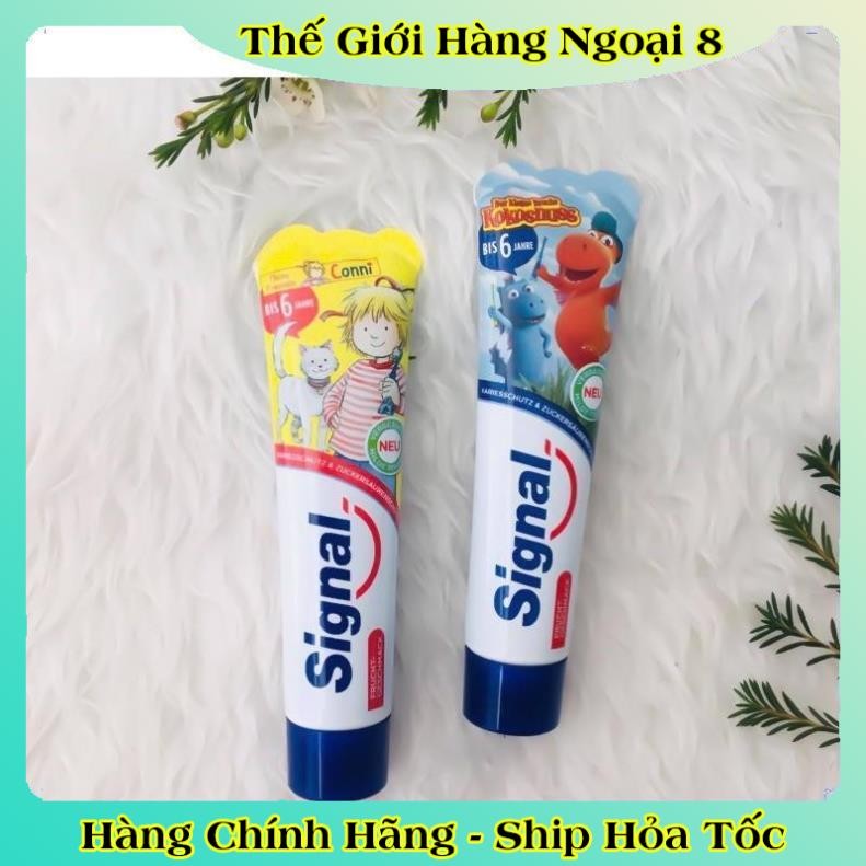 [auth] Kem đánh răng Signal Đức kem đánh răng trẻ em cho bé từ 0-6 tuổi và 6+ nuốt được - Đủ Bill [Hot]