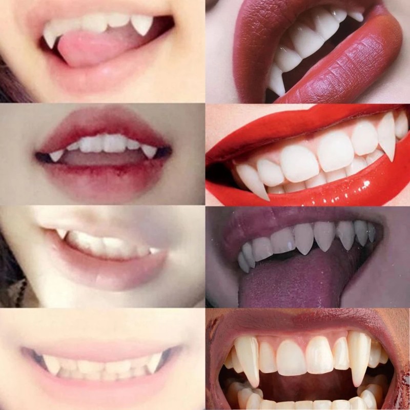 Halloween Trang Trí Ma Cà Rồng Răng Fangs Răng Giả Đạo Cụ Halloween Cosplay Đạo Cụ Giả Dracula Răng